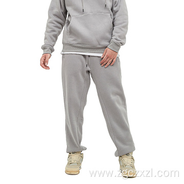 Autumn solid velvet tracksuit pants with bunched feet